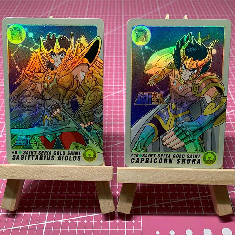 Saint Seiya Aldebaran Death Mask Aiolia Aphrodite Dohko Collectible Card Refraction Glitter Gauze Flash Holiday gifts