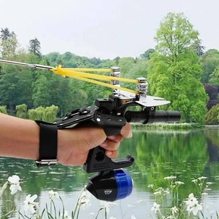 Professional Slingshots Shooting Fishing Slingshot Set Bow and Arrow Shooting Outdoor Powerful Fishing Catapult Hunting 2020