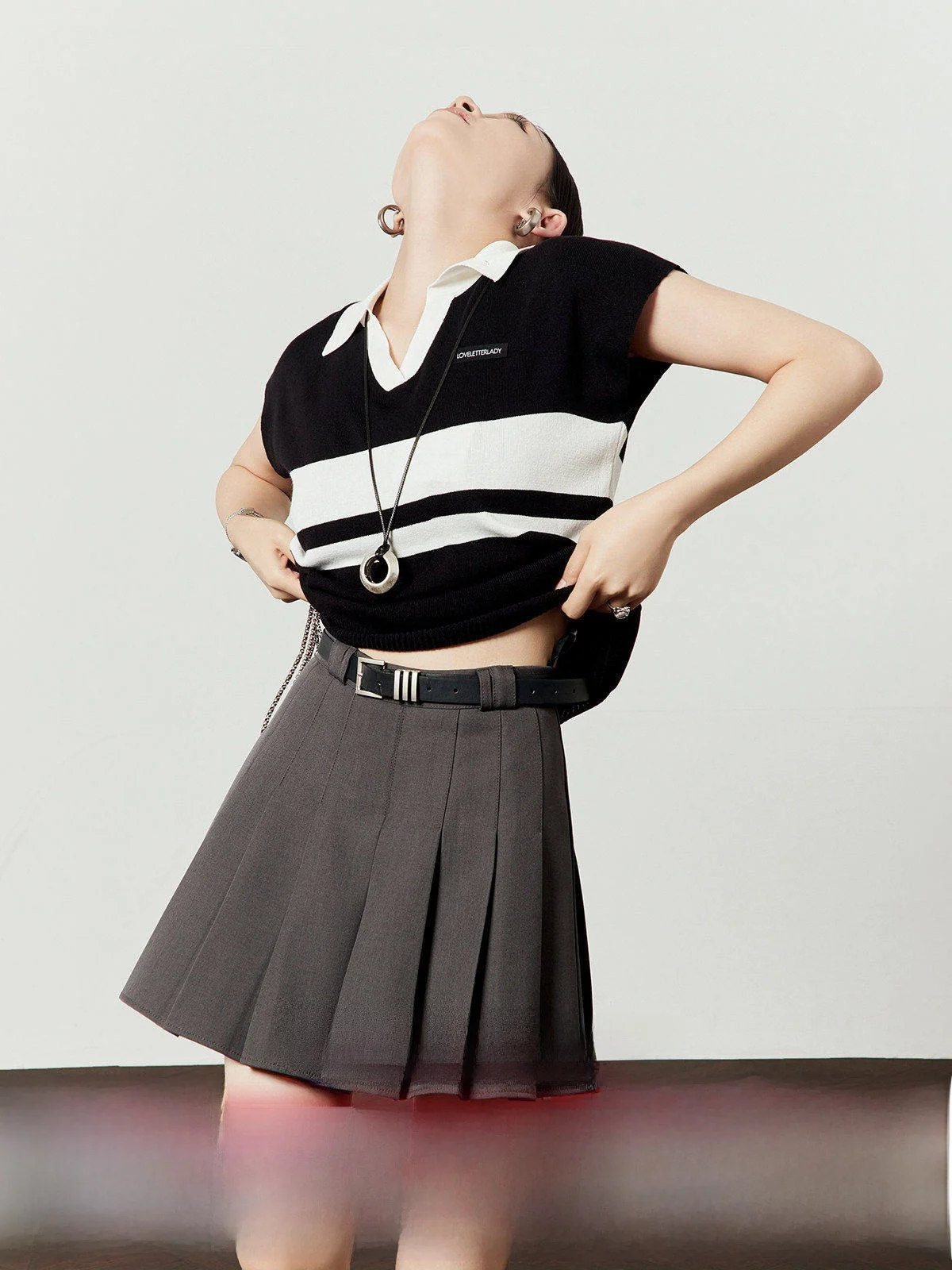 

Новый женский модный топ Bla Knitted Ne Striped ort Sve Casual Summer от китайского бренда Zhou Li Wu