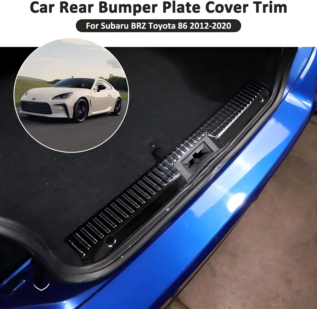 

Stainless Carbon Look Car Rear Bumper Inner Trunk Guards Cover For Toyota 86/Subaru BRZ 2012-2020 Protector Trim Car Accessories