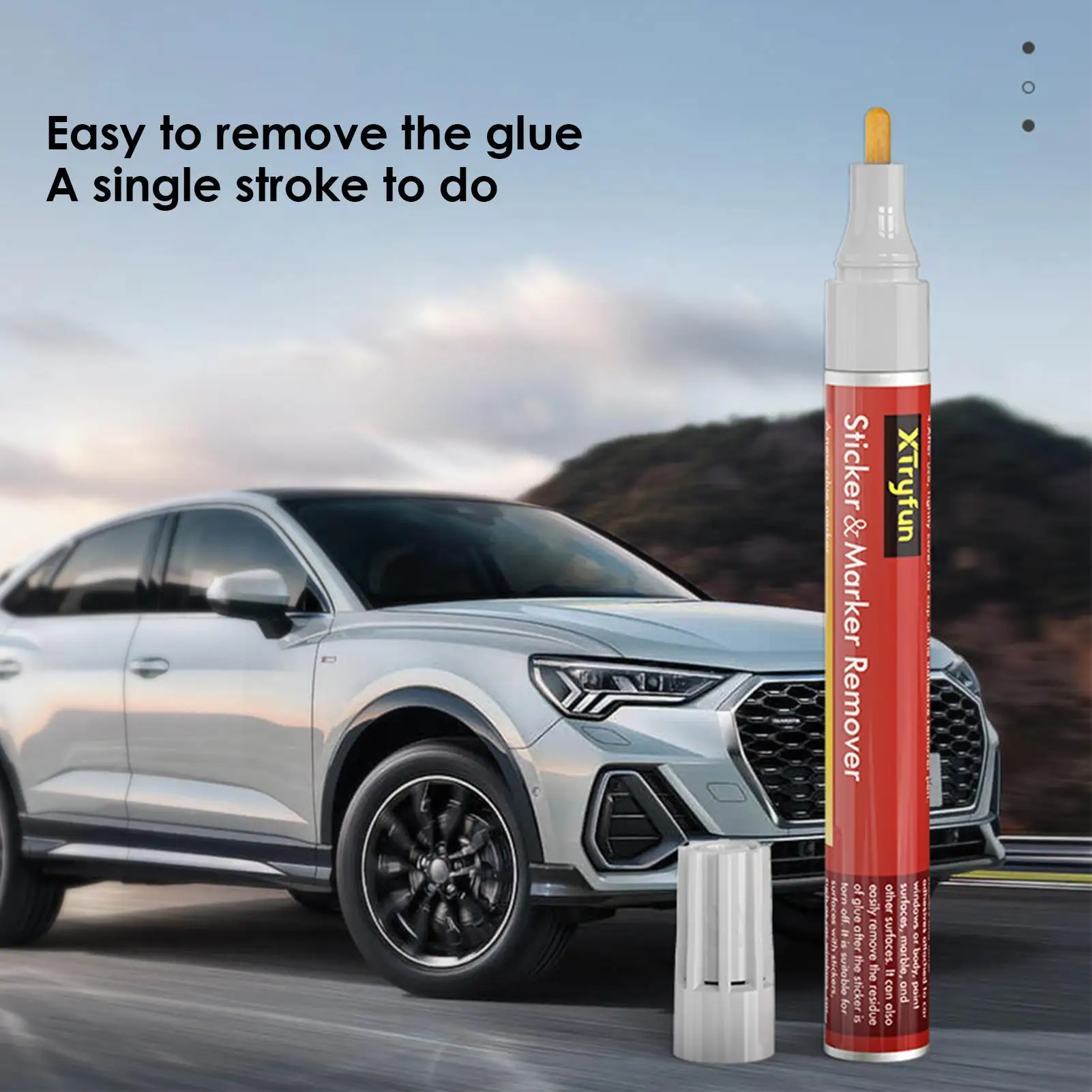 

Удобная практичная ручка для удаления клея, портативное средство для очистки от клея, безопасное и эффективное средство для удаления наклеек и грязи для салона автомобиля