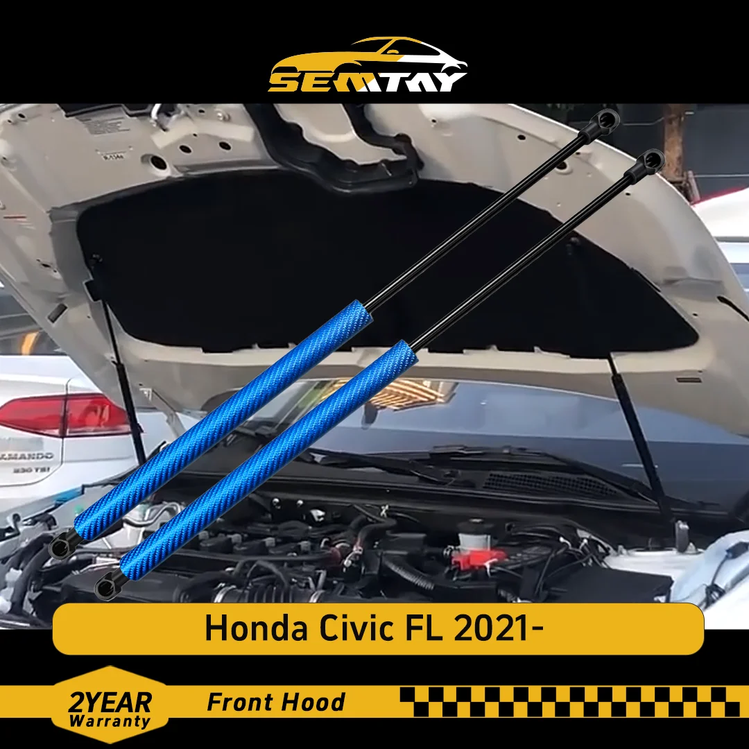 

SEMTAY Hood Struts for Civic FL 2021- Vehicle Accessory Bonnet Lift Support Spring Damper Shocks Bonnet Damper Auto Part