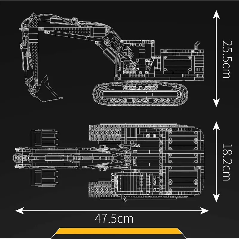 Nowy RC Mechaniczny Koparka Techniczna DIY Mould King 13112S Model Koparki Klocki Konstrukcyjne Zestaw Zabawek dla Dorosłych i Dzieci na Prezent