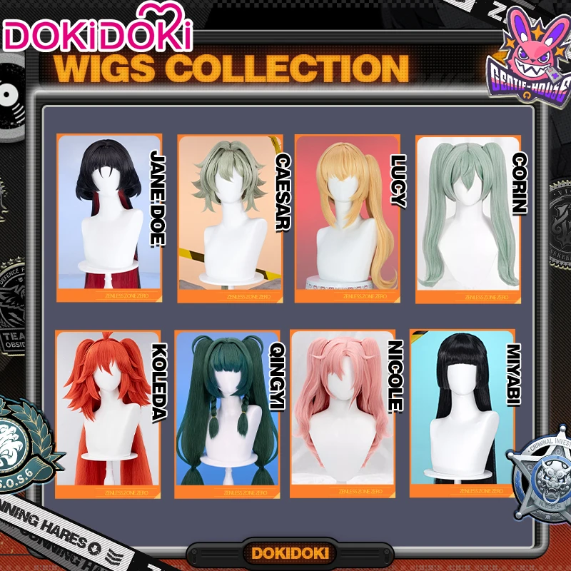 IN STOCK Jane Doe Miyabi Nicole Corin Caesar Lucy Wig Game Zenless Zone Zero Cosplay Wig DokiDoki Women Hair Free Cap