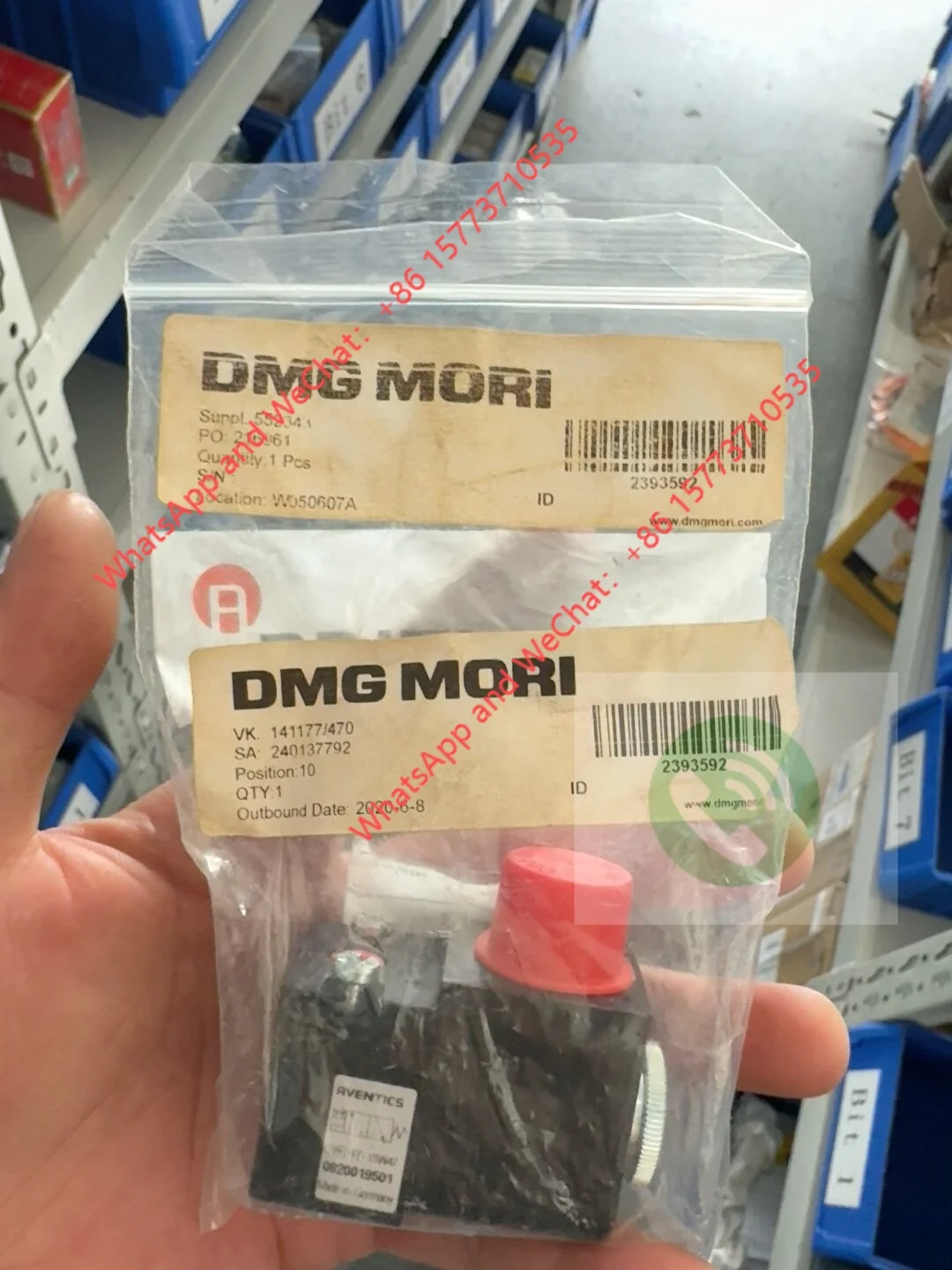 Spare Part ID 2393592 Air Filter Solenoid Valve AVENTICS 0820019501 Brand New, Original Packaging