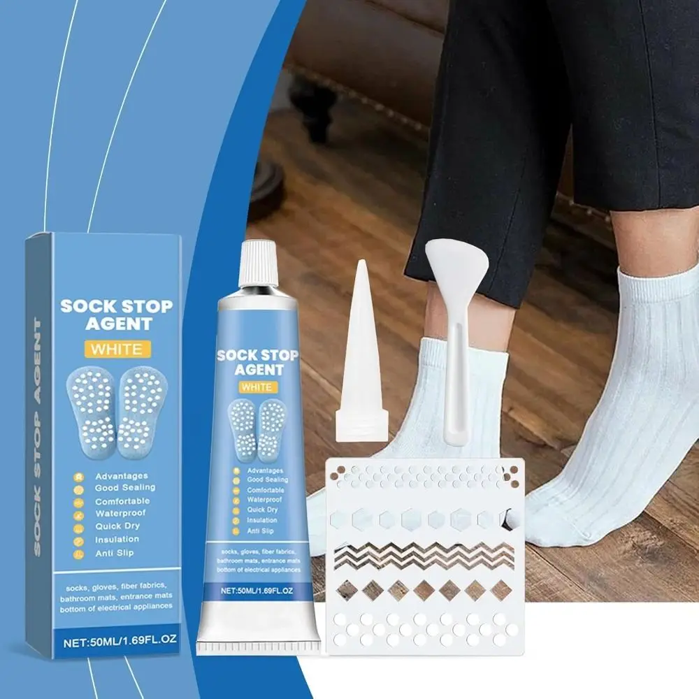 New Quick-Drying Non-Slip Adhesive Transparent DIY Anti Slip Sock Glue Waterproof Fabric Paint for Non-Slip Socks