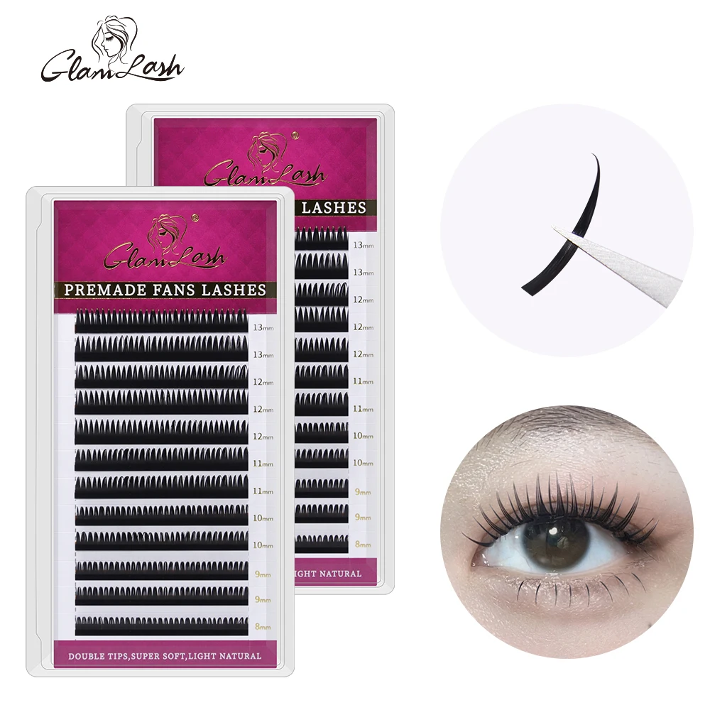 GLAMLASH Wet Eyelash Extension 0.07mm Spikes Lashes Manga Wispy Cosplay Type Eyelashes Fluffy