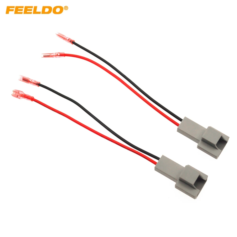 FEELDO Car 2Pin Stereo Speaker Wire Harness Adaptors For Volvo Auto Speaker Replacement Connection Wiring Plug Cables