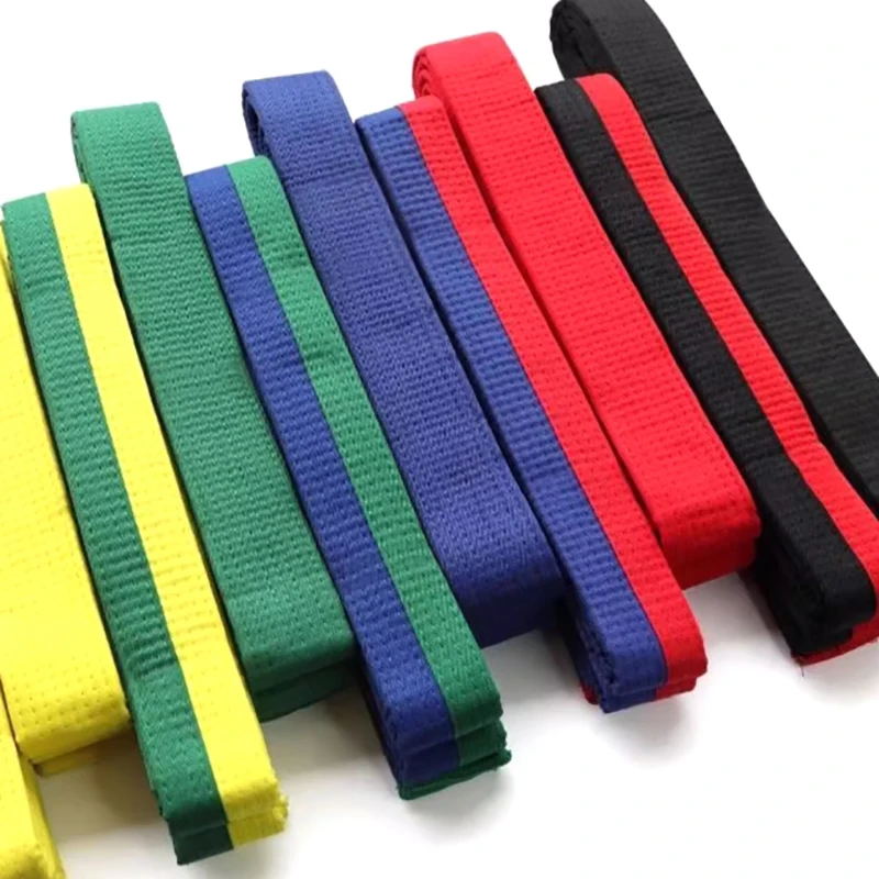 Taekwondo Colored Ranking Belts Cotton Martial Arts Judo Karate TKD Aikido Uniform Belt Kids Adult