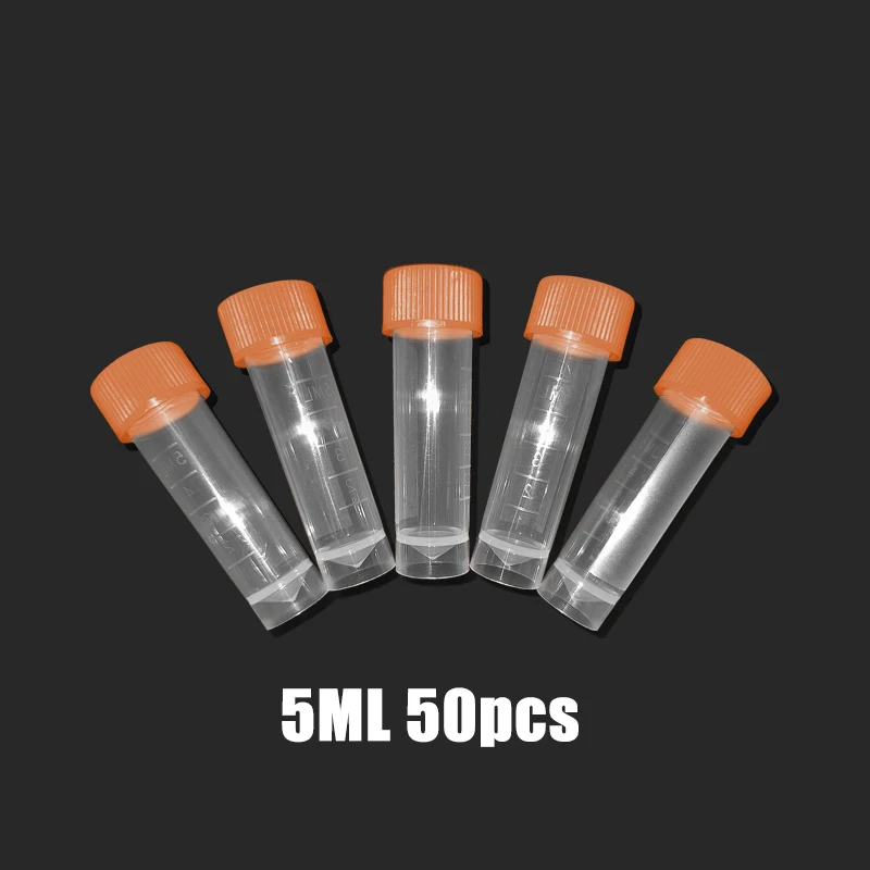 5ml Cryovial Cryopreservation Tube Cryogenic Preservative Tube Sample Cryovial With Cover 50pcs/bag