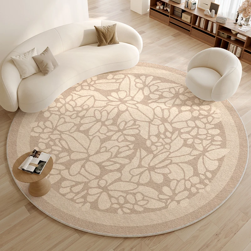 

Round Living Room Sofa Carpets Retro Bedroom Bedside Carpet Computer Chair Coffee Table Rugs Floral Classical Cloakroom Rug 양탄자