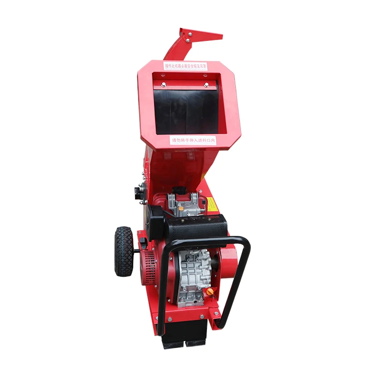 G/asoline Powered 7HP 212CC Wood Processor Log Branch Leaf Mulcher Shredder Chipper 1-Year Warranty Farm Forest Machinery Core