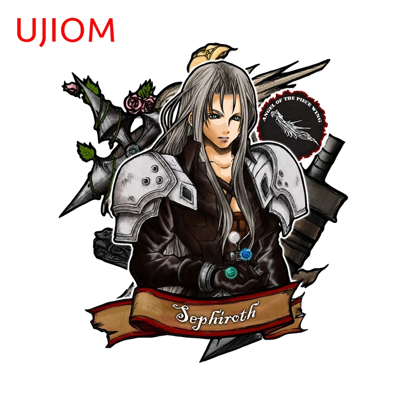 UJIOM ل FF7 Sephiroth سحابة ملصقات جدار شخصية شعبية أنيمي غرفة حضانة الطفل الشارات خلفيات مقاومة للماء ديكور المنزل #4