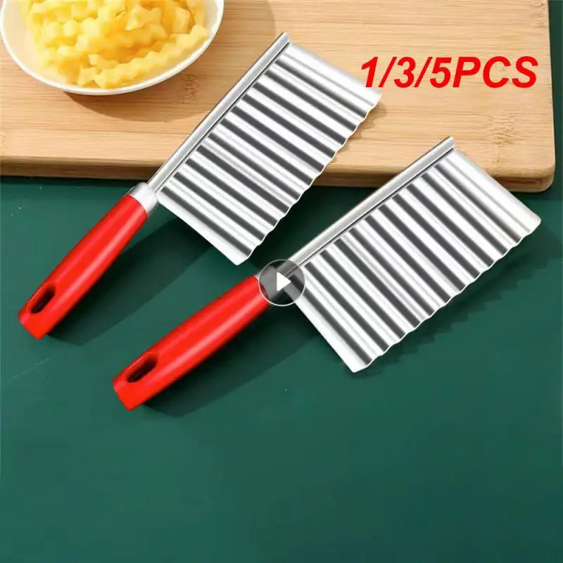 1/3/5PCS Essential Wavy Cut Efficient High Quality Potato Knife Kitchen Essentials Kitchen Innovation Sophisticated Kitchen Tool