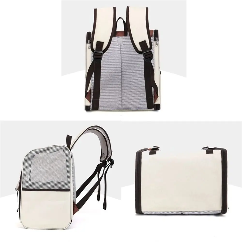 

Рюкзак-переноска для домашних животных большой емкости, дышащие регулируемые ремни, сумка на плечо для кошек, складная конструкция с рольставней