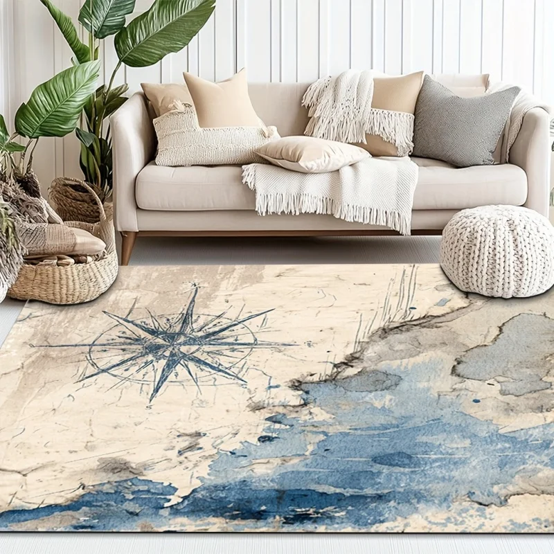 Animal World Map Educational Print Large Area Rug Soft Flannel Non Slip Floor Carpet for Living Room Learning Home Decor