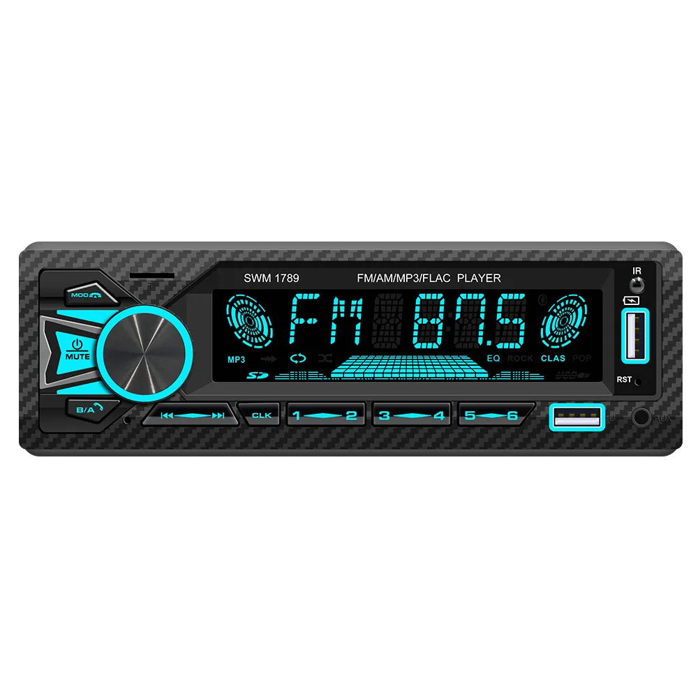Autoradio Stéréo Bluetooth avec Bouton de Document FM, Contrôle à Distance par Application, Lecteur de Limitation 1Din, 3 Lecteurs