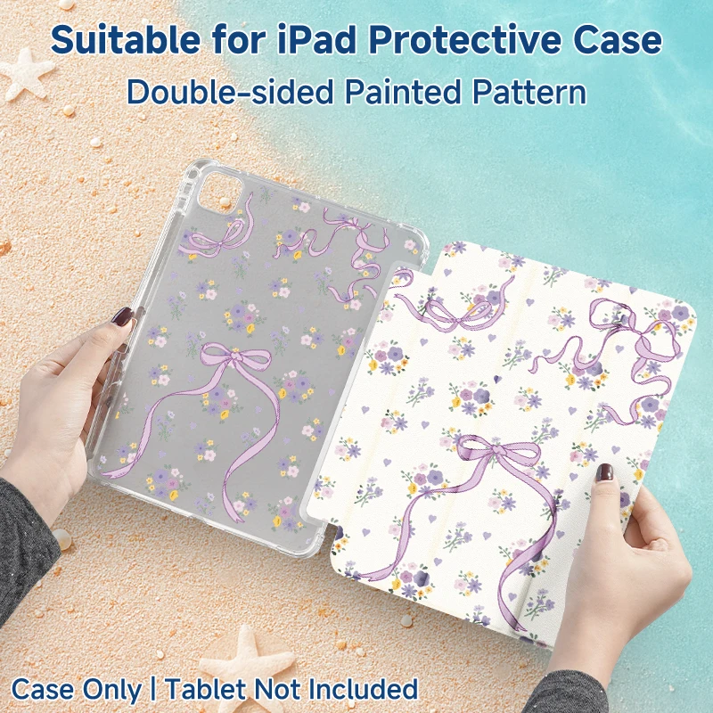 

Для iPad A16 11th 2022 10 iPad 7/8/9 Air4/5, Air 11 M2 M3, Pro 12,9/13-дюймовый защитный чехол, интеллектуальный защитный чехол откидного типа