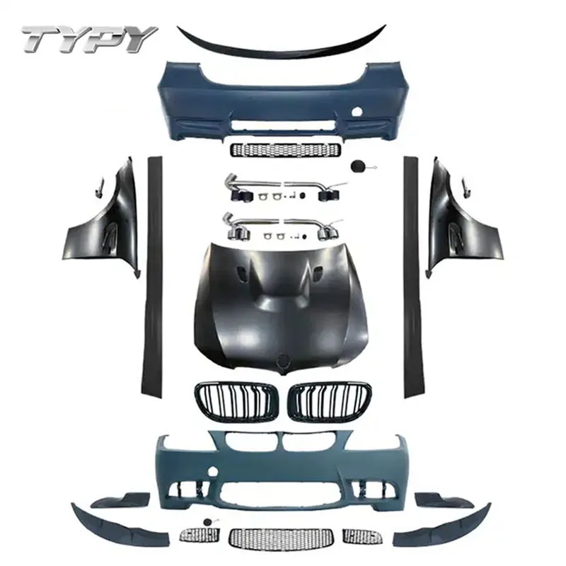 

Car Modified M3 Style Body Kits Bumper Dody Hood Fender Side Skirts and Exhaust Pipe For BMW 3 Series E90 M3 2009-2012