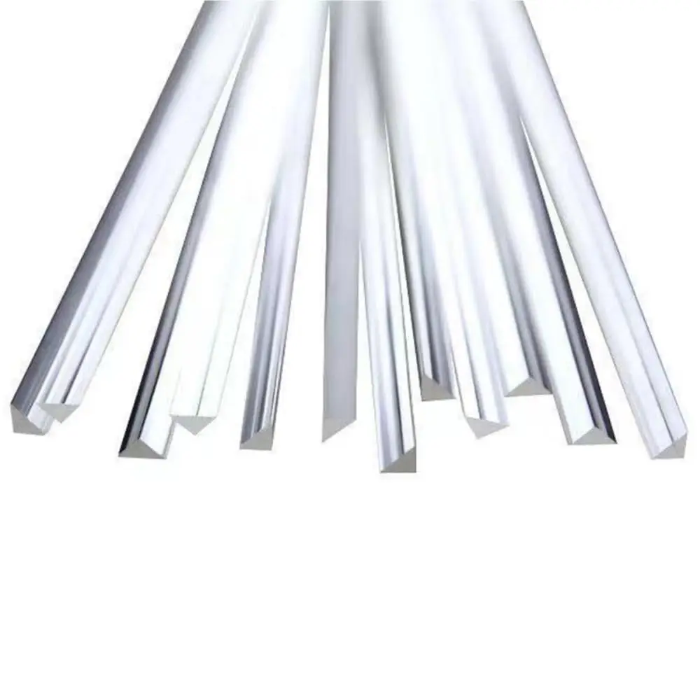 1-5pcs Clear PMMA Triangle Rod for Light Guiding, Acrylic Optical Bar for Precision Models & Prototypes, Easy to Cut & Polish