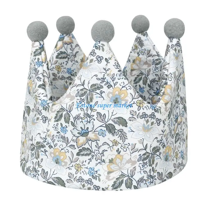 090B Crown Hat Baby Soft Crown Cap Infant Party Hat Photo Headwear