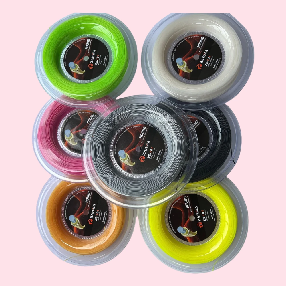 200M 1 Reel Nylon Rotundity hard-line strings Good Control, Soft Feel,1.35mm Durable Smooth Round Tennis Strings
