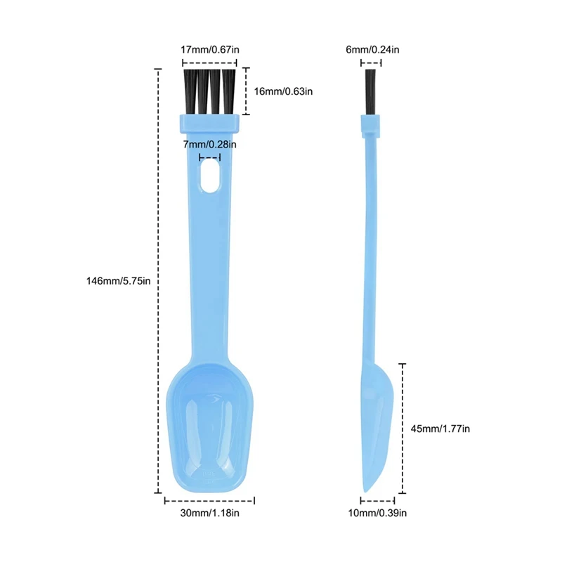 Brosse pour Moulin à Café Expresso, avec Cuillère, Portable, 8 Pièces