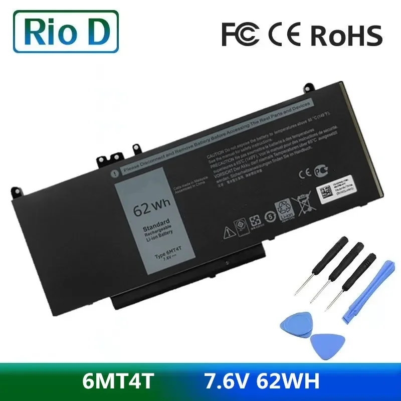 

6MT4T 7,6 В 62WH аккумулятор для ноутбука DELL Latitude E5570 M3510 E5470 15,6 "ноутбук 7V69Y TXF9M 79VRK 07V69Y