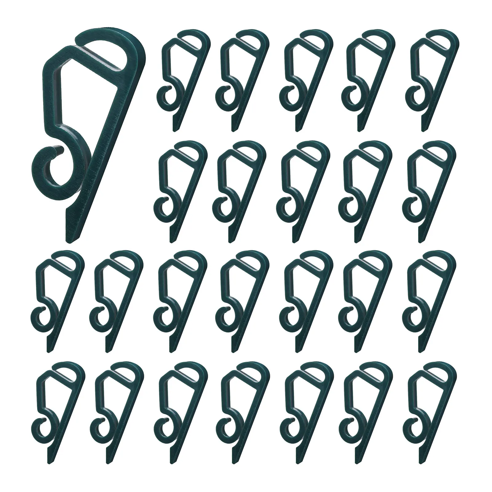 100 pezzi di plastica a forma di S gancio grondaia Heavy Duty Clip gancio per appendere per matrimonio di natale luci di fissaggio per esterni String Light Hook
