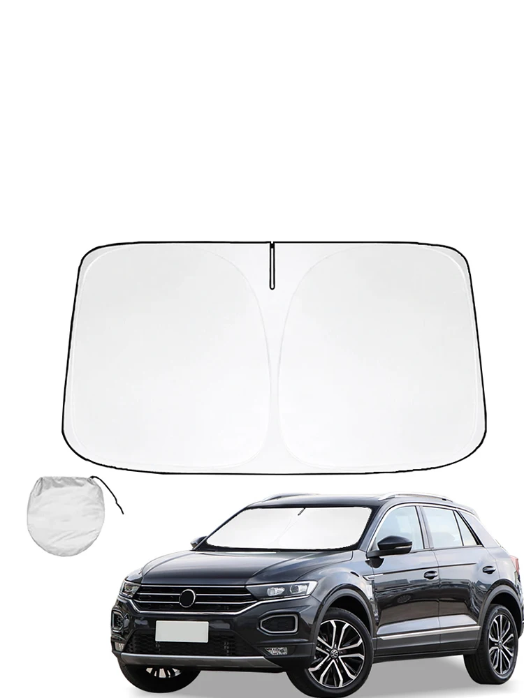 Car Windshield Sun Shade For VW Volkswagen T-Roc Troc 2017-2023 Foldable Sunshade Protector Visor Block UV Rays Auto Accessories