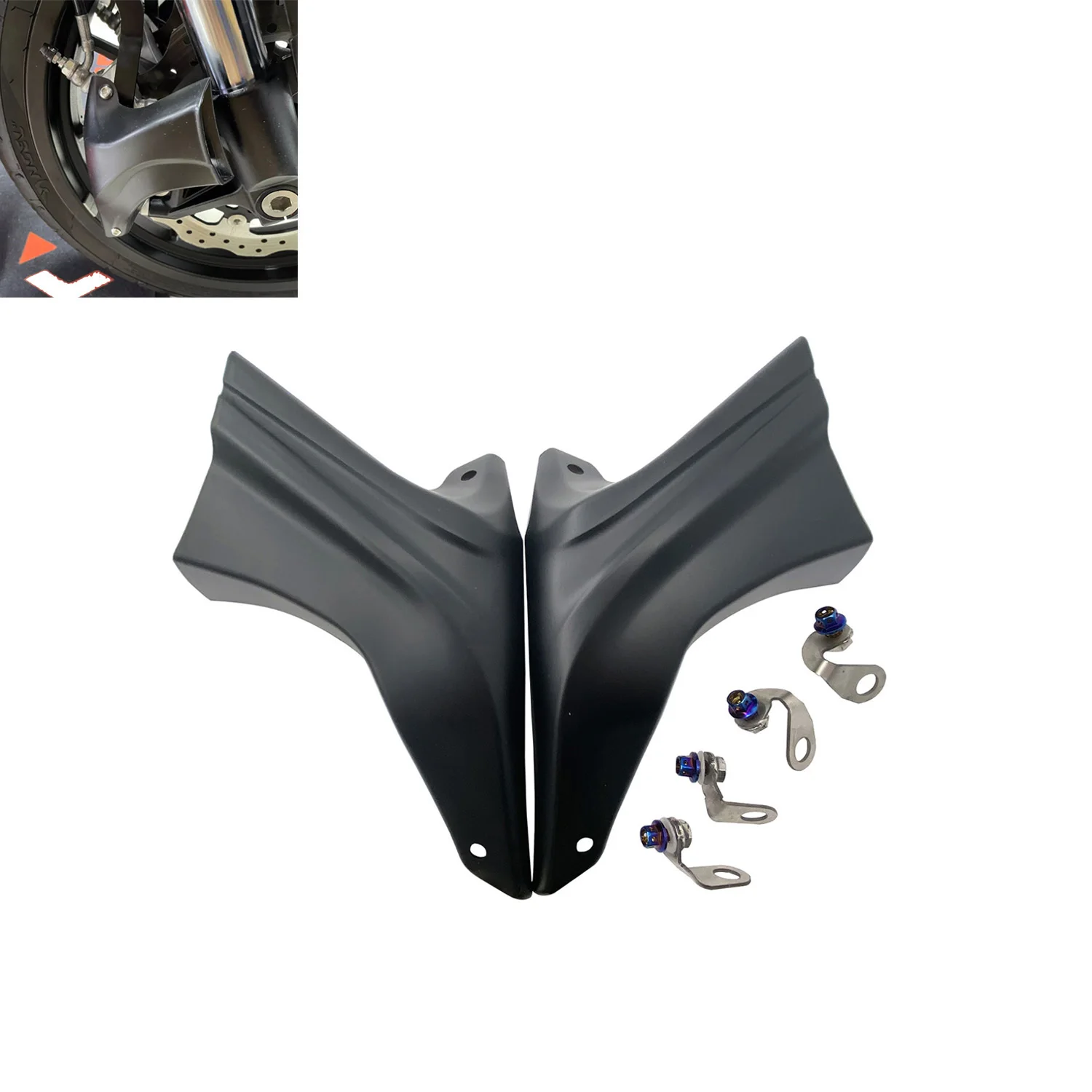 Matte Black Brake Caliper Air Cooling Ducts And Mounting Kit For BMW S1000RR S1000XR R1250GS 1200R R1200RS