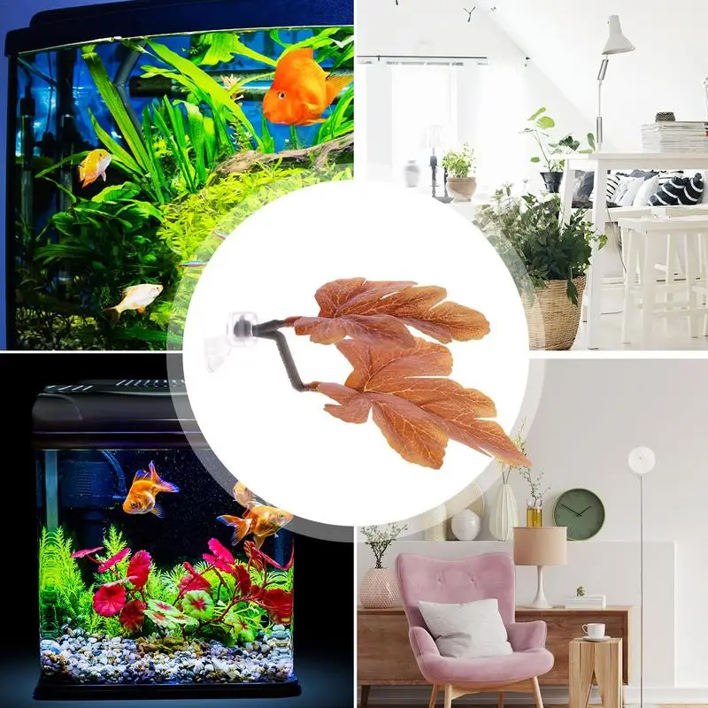 Fish Breeding Resting Leaf Betta Fish Resting Leaf Simulation Leaves Spawning Leaf With Suction Cup For Easy Installation