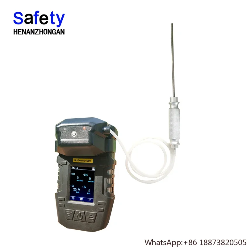 portable multi-gas detector,  combustible gas 6 in 1 gas analysis meter