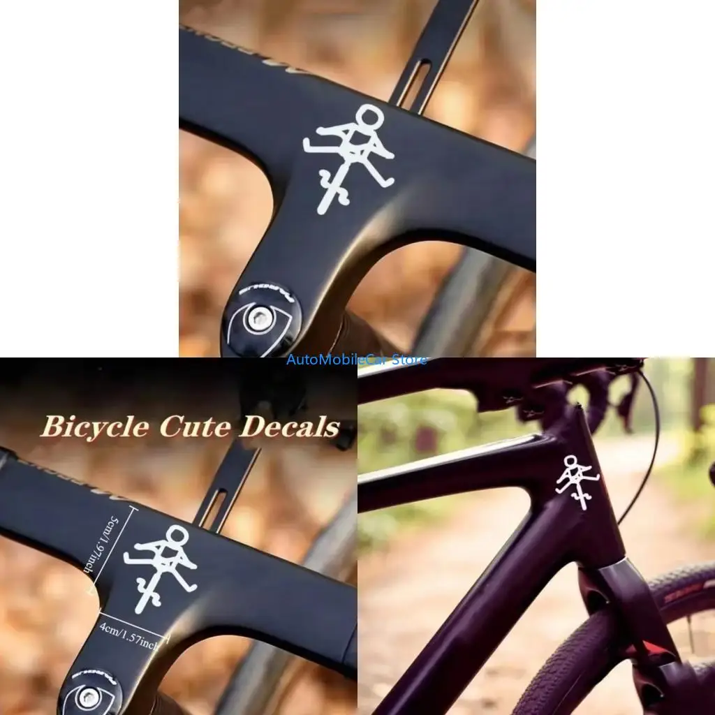 G8TE Frame Detail Decal Set for Mountain Bikes with Cycling Figure Mark