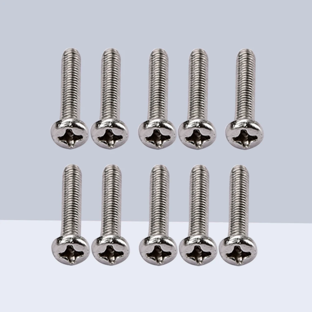 

50 PCS Electric Guitar Bridge Saddle Screws Replacement Electric Guitar Parts Accessory - 5x17mm (Silver)