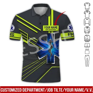 Unisex Personalisierter Name Cosplay -Shirts Polo, medizinischer Sanitäter, Tattoo -Arbeiter, Retro 3Dprint, Harajuku, lässig, Kurzärmel, x1, Sommer 11 Hauptverkaufshirt X1 - №12