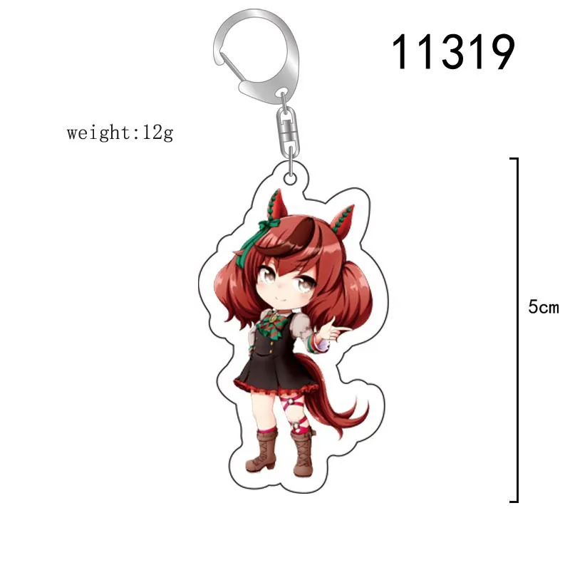1/8 Stück/Set Uma Musume Pretty Derby Acryl-Schlüsselanhänger Chibi-Figur Schlüsselring Doppelseitiger Taschenanhänger Niedlicher Anime-Cartoon-Schlüsselanhänger – Detail 4