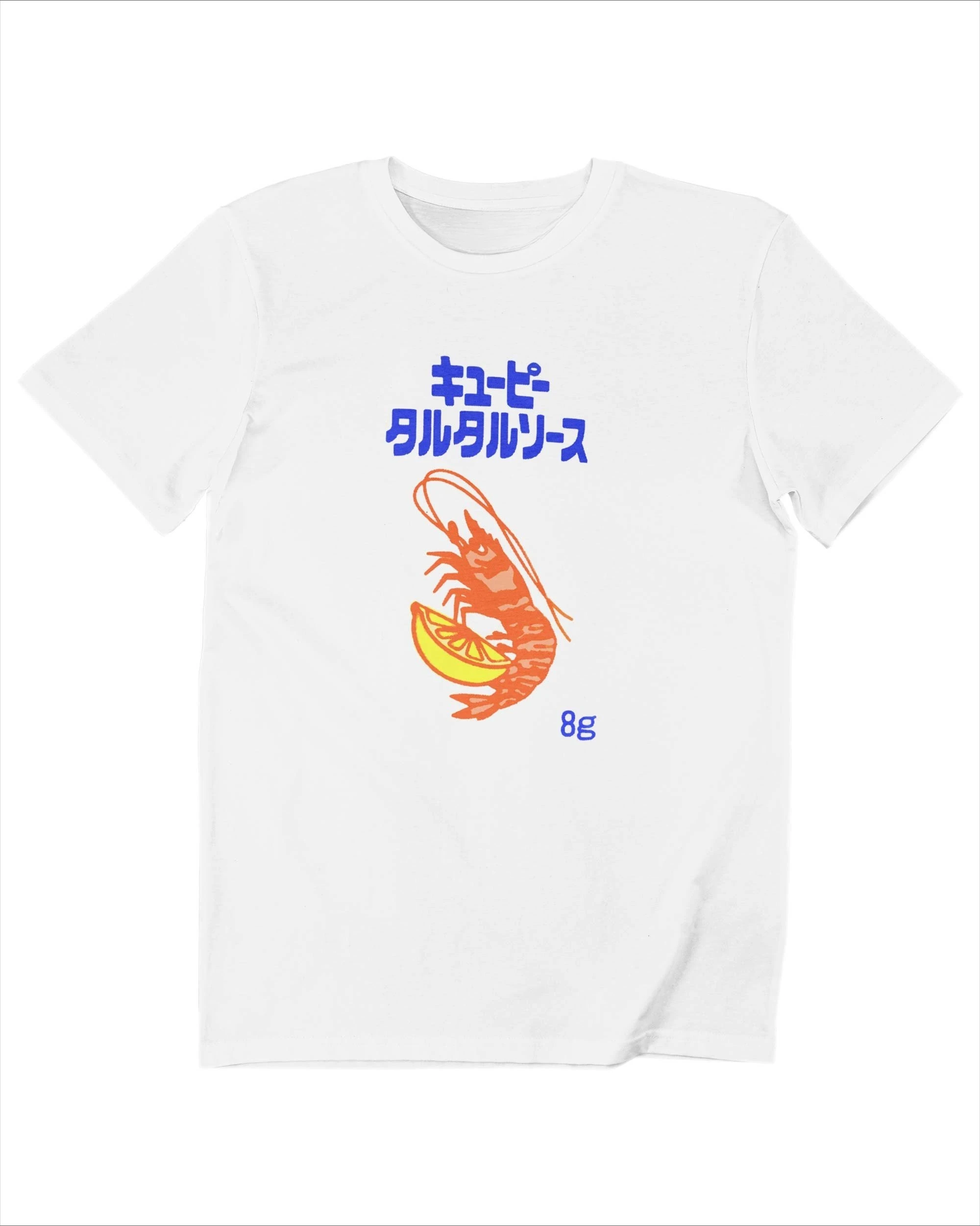 Shrimp Graphic Printing Summer Luxury Brand Cotton Men's and Women's T-Shirts Short Sleeves Street Fashion Trend Clothing