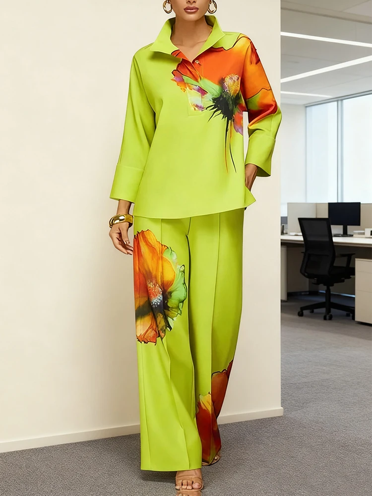 Beautyblue Mock Neck Mini sukienki damskie sukienki z nadrukiem nowa linia A z długimi rękawami plisowana wysoka talia Y2k ubrania sukienka Boho