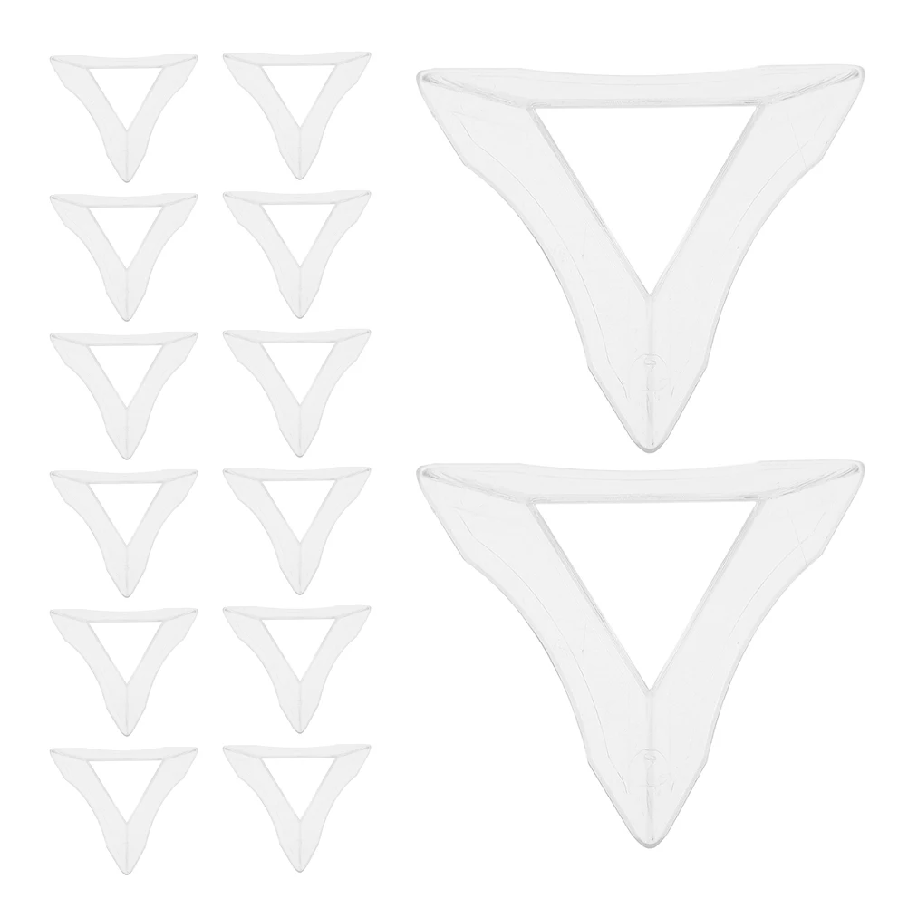 24 supporti base cubici trasparenti per esposizione di pietre preziose, supporto trasparente per puzzle in plastica, treppiede triangolare in cristallo