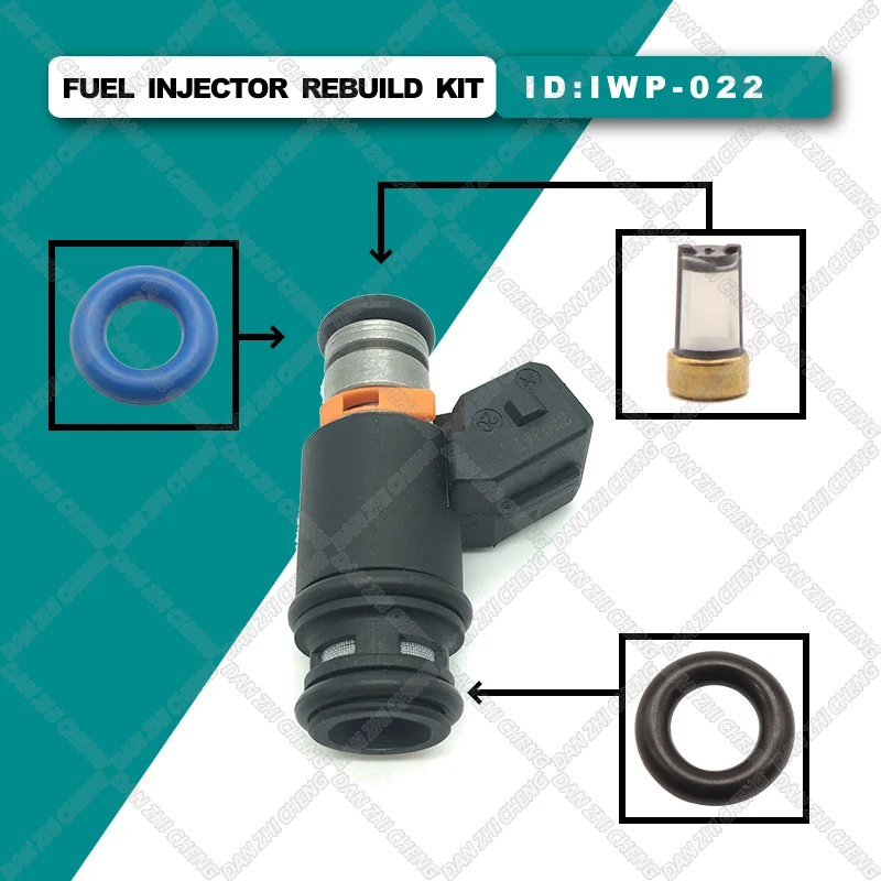 8set Fuel Injector Service Repair Kit Filters Orings Seals Grommets for IWP-022 Fits For Volkswagen VW Golf Jetta EuroVan 2.8 V6