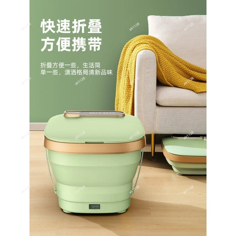 Foldable Foot Bath Tub Constant Temperature Heating Electric Massage Portable Household Foot Spa Basin