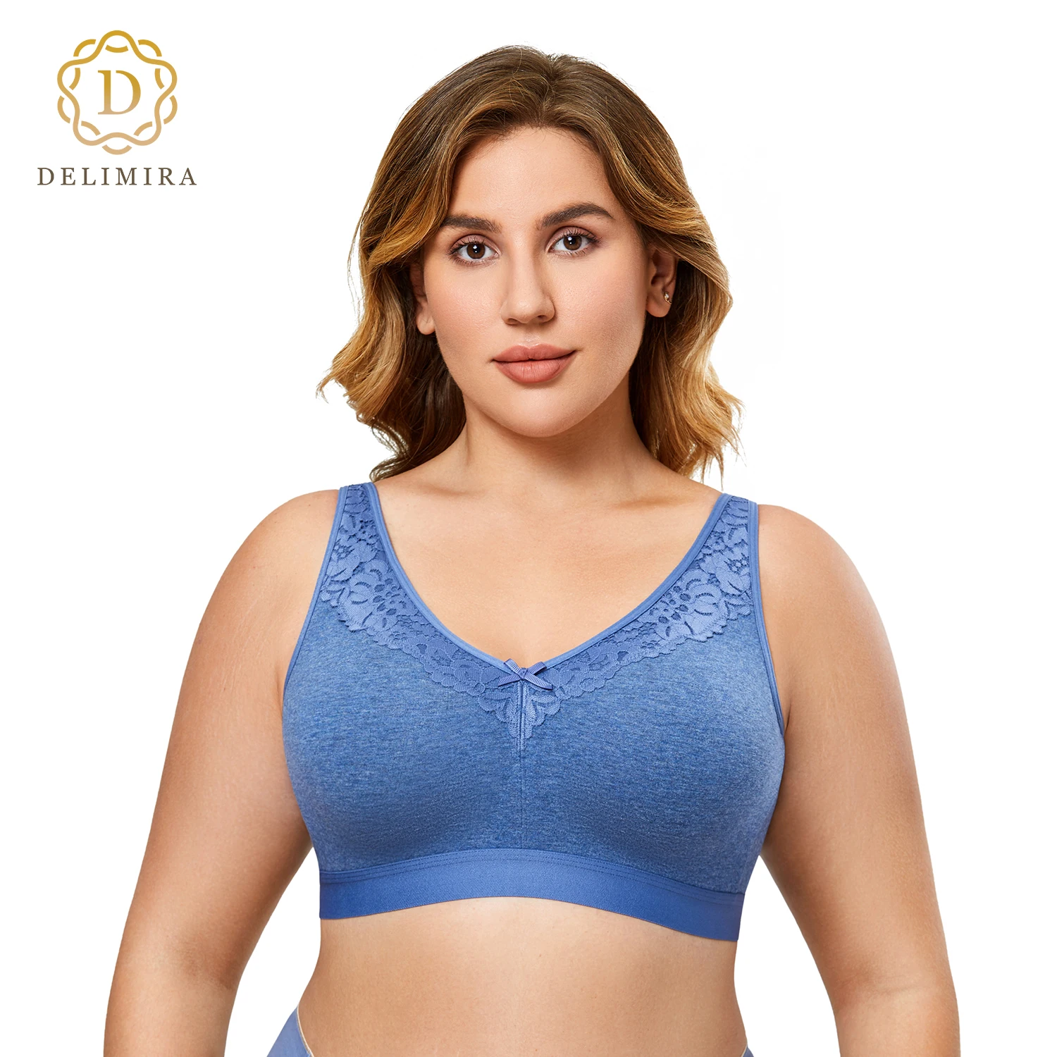 Women's Seamless Wireless Cotton Bra Lace Sleep Unlined Comfort Support Big Size