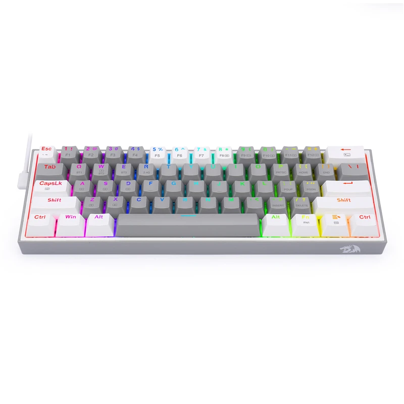 Redragon K616 Pro TKL Wireless RGB Mechanical Keyboard 5.0 BT/2.4 Ghz/Wired Three Modes 60% Bluetooth Keyboard Linear Red Switch