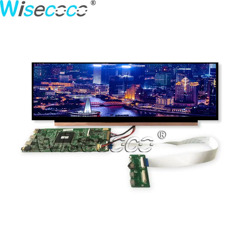 

14 Inch 3840*1100 4K Bar Stretched LCD Screen Type C HDMI-compatible Driver Board AIDA64 Secondary Display Kits Cars IPS Panel