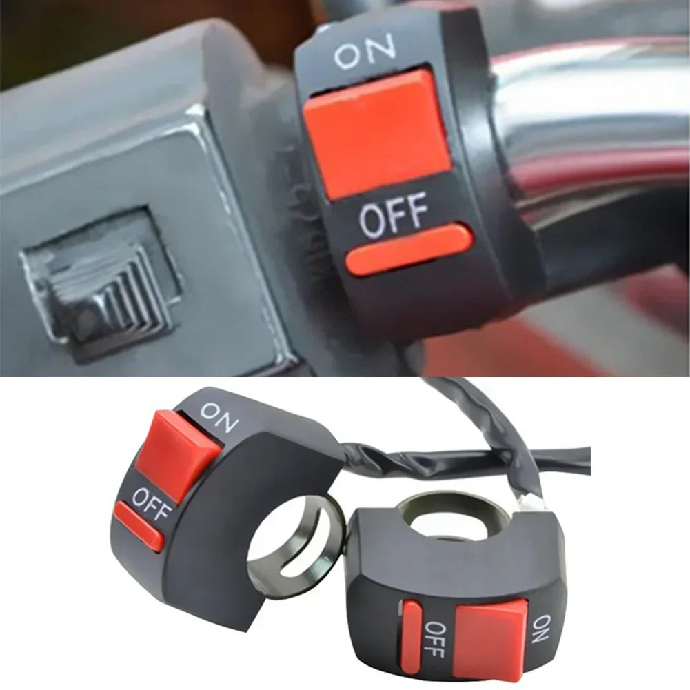 22mm Universal Motorrad Lenker Flammendurchschlag Schalter Stecker AUF OFF Moto Licht Schalter Taste Für Roller Motorrad Zubehör