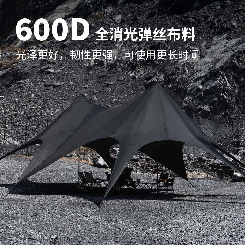 

Vinyl Double Peak Cloud Top 10,000 Mountain Hump Dome Canopy Tent Outdoor Camping Giant Oversized Sunshade