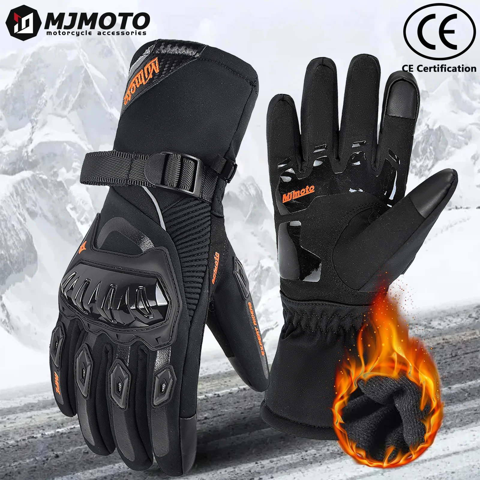 

CE Approved Waterproof Motorcycle Gloves Men Winter Windproof Warm Moto Protective Gloves Motocross Touch Screen Riding Gloves
