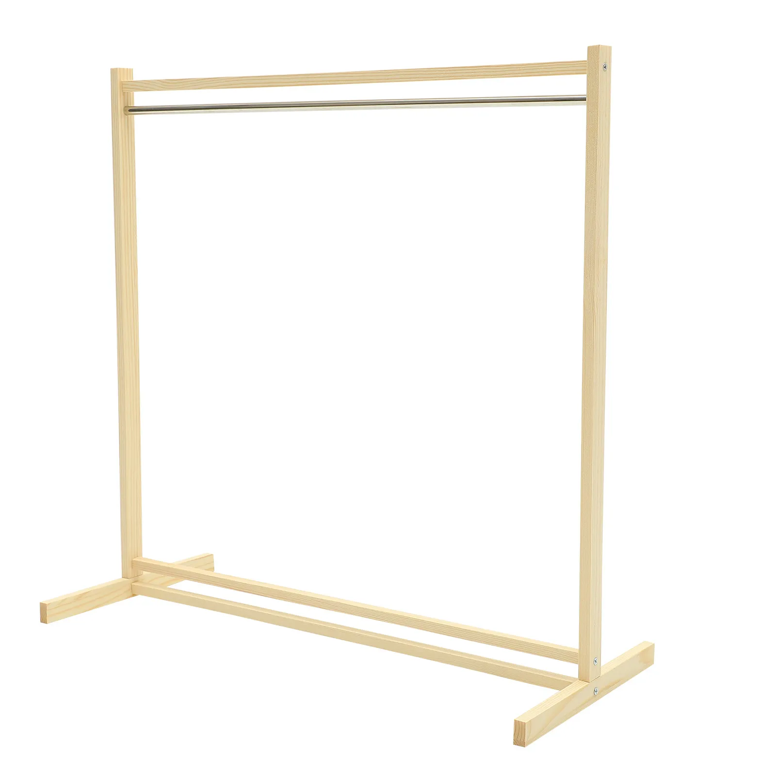 

1Set Wooden Clothing Rack Lightweight Durable Help Organize Clothes Tidy Easy Install Remove Perfect Craftsmanship