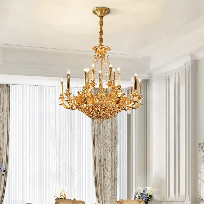 XUANZHAO Antique French Chandelier In Brass And Copper Hand-Made Chandelier In Lost-Wax With Classic Style For Living Room